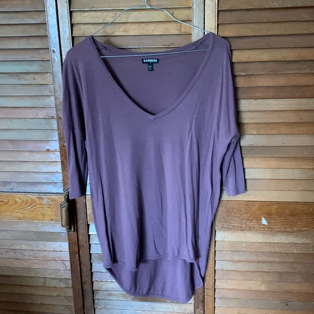 Express mauve size small tunic T-shirt